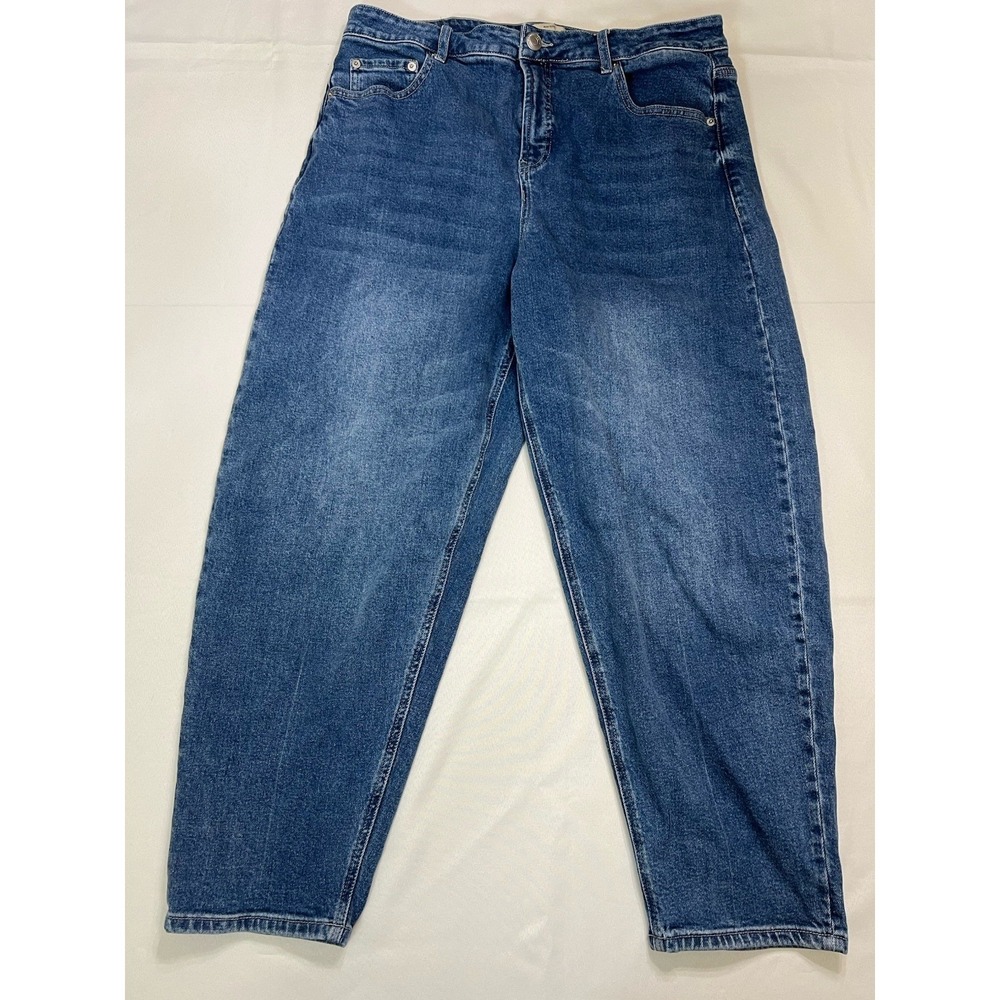 Eloquii Barrell Jean High Rise Blue Plus Size 14